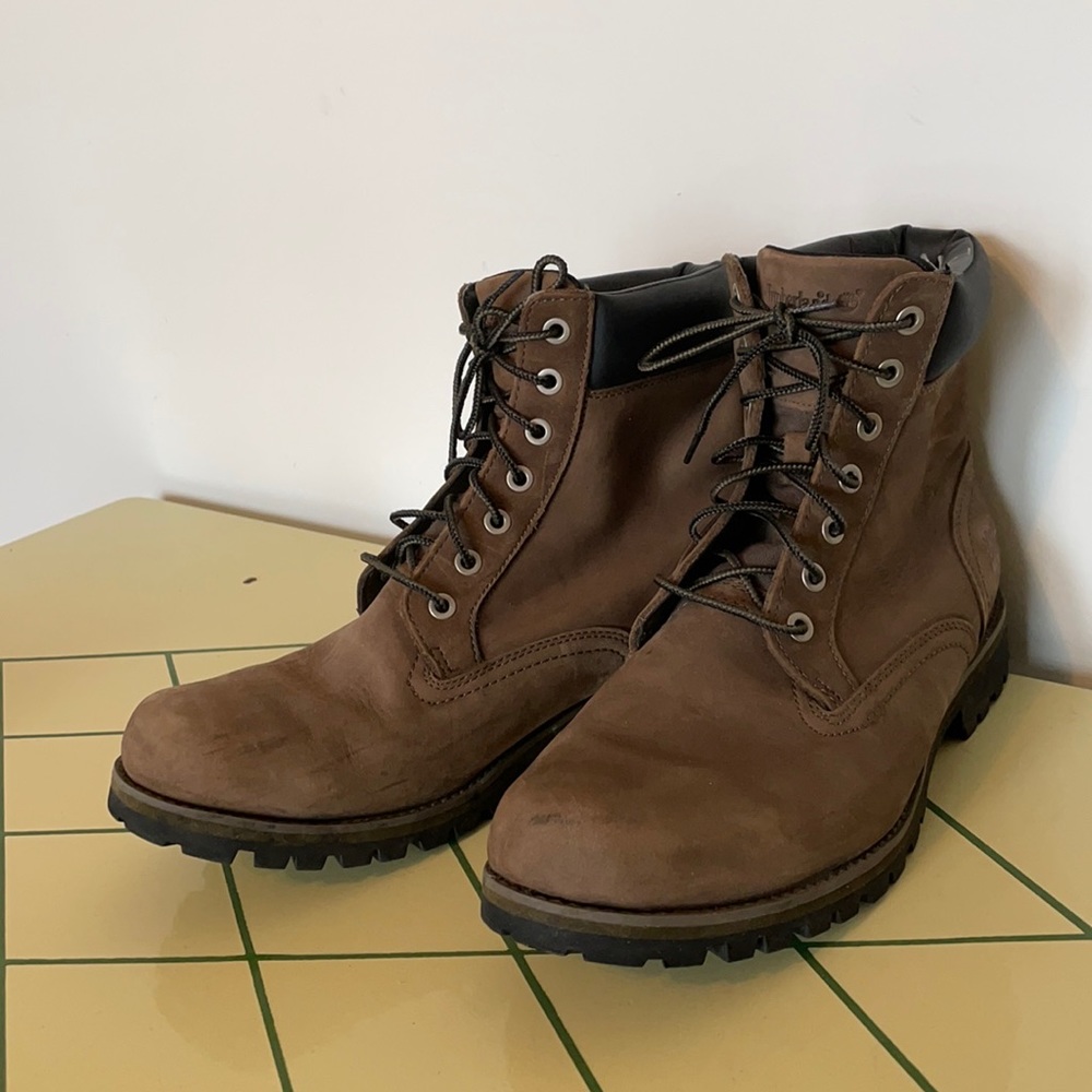 Timberland Brown Nubuck 6 Inch Waterproof Boots